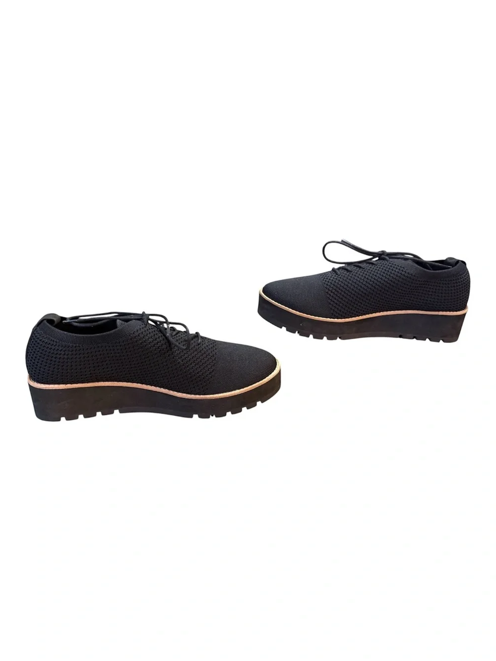 Eileen Fisher Eddy 2 Stretch Knit Comfort Platform Flats Women’s Size 10 Black